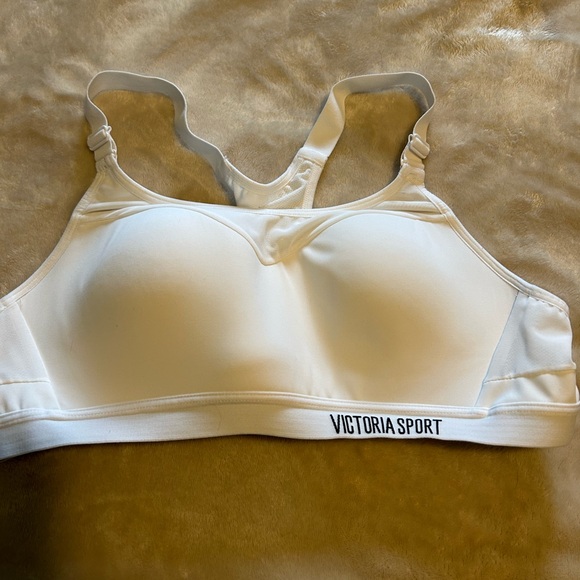 Victoria's Secret White Sports Bra with Adjustable Straps - Picture 1 of 4